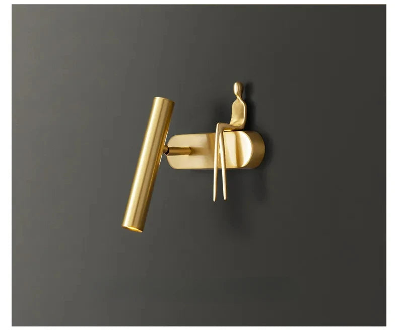 Creative LED Wall Lamp Personality Postmodern Living Room Background Wall Light Luxury Bathroom Bedside Wall Lamp Decor Fixtures