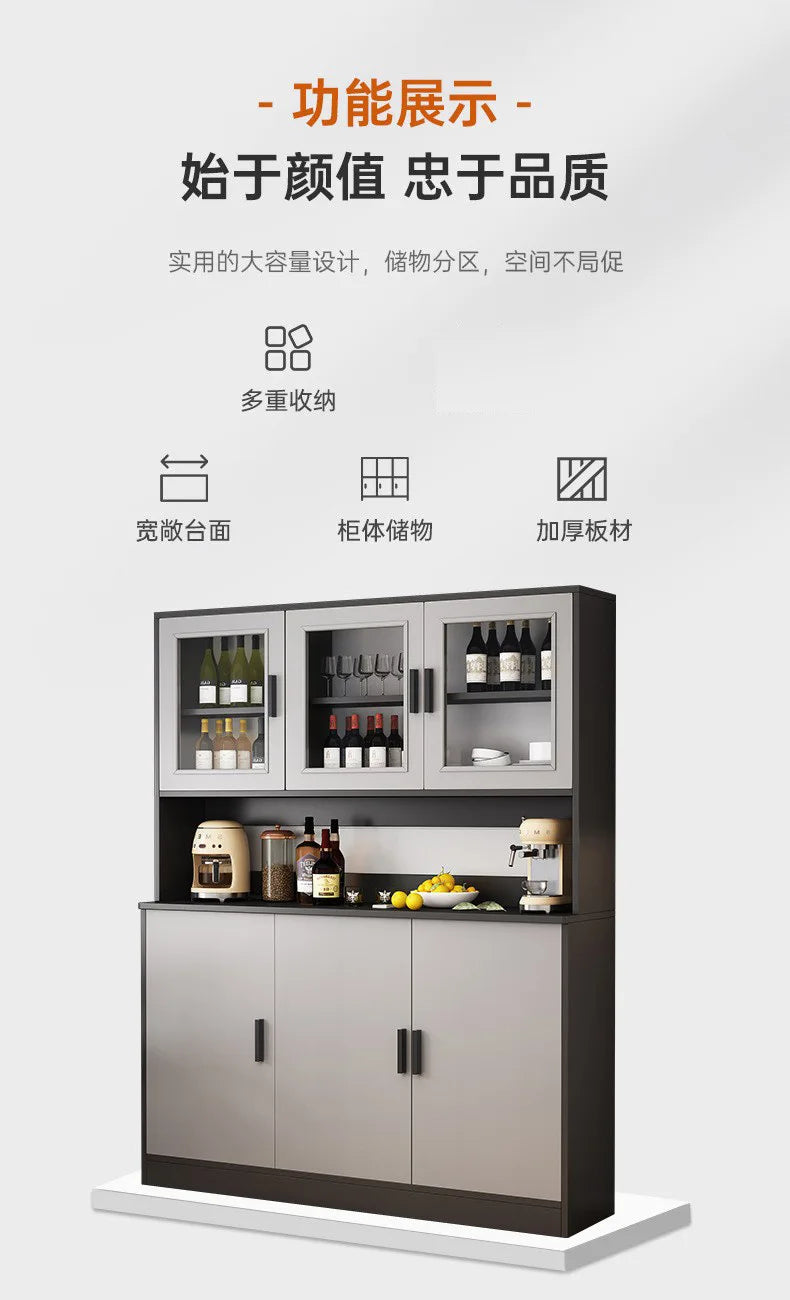 Modern Tall Minimalist Sideboard Buffet Slate Cupboard Living Room Furniture Entrance Hall Console Table Kitchen Storage Cabinet