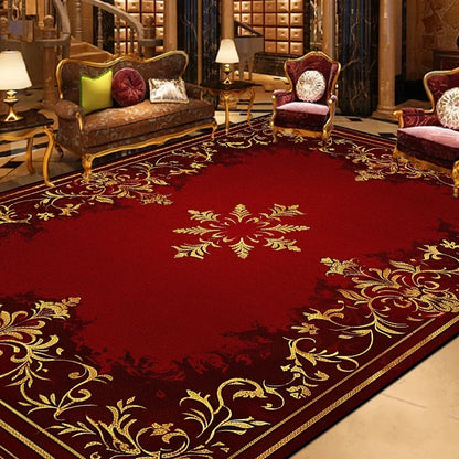 Gorgeous Retro European Carpet Living Room Large Area Decoration Sofa Area Rugs for Bedroom Cloakroom Non-slip Floor Mats