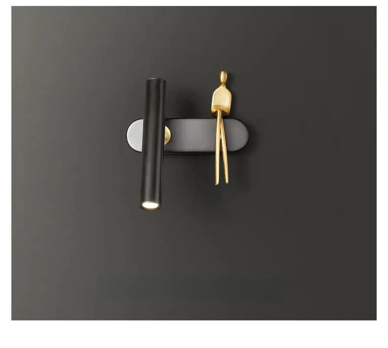 Creative LED Wall Lamp Personality Postmodern Living Room Background Wall Light Luxury Bathroom Bedside Wall Lamp Decor Fixtures