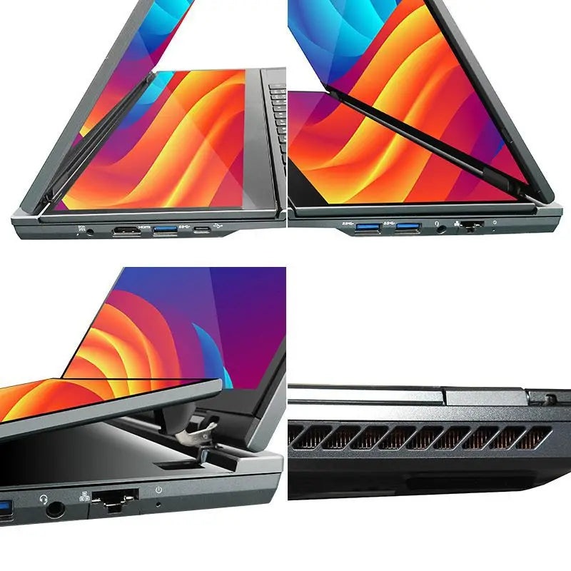 16+14 Dual Screen Touch Intel Core i7-9750H Gaming Business Laptop RAM 64GB SSD 4TB Backlight 6-Core 12 Thread DDR4 HD 4.5GHz