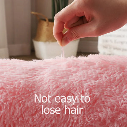 Pink Kids Carpet For Girls Bedroom Decoration Nordic large Living Room's Rugs Fluffy Hall Carpets Soft Plush Nursery Play Mats