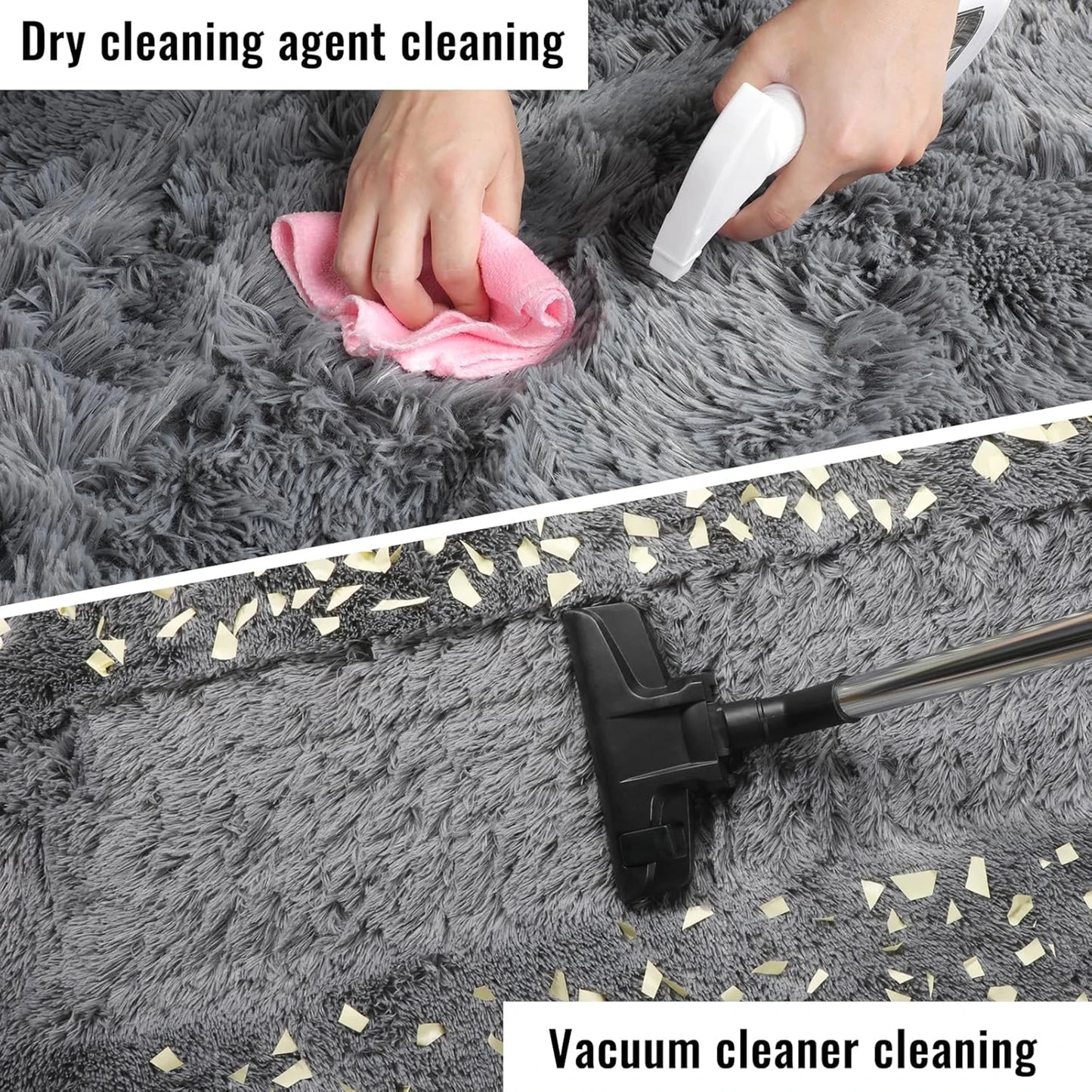 Grey Area Rugs for Living Room Bedroom carpet Soft Plush Fluffy Rug for Dorm Room Classroom Home Office Nursery Thick Carpet
