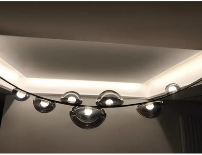 Modern Minimalist Restaurant Gray Decorative Chandelier Nordic Art Designer Villa Duplex Suspended Living Room Staircase Chandel