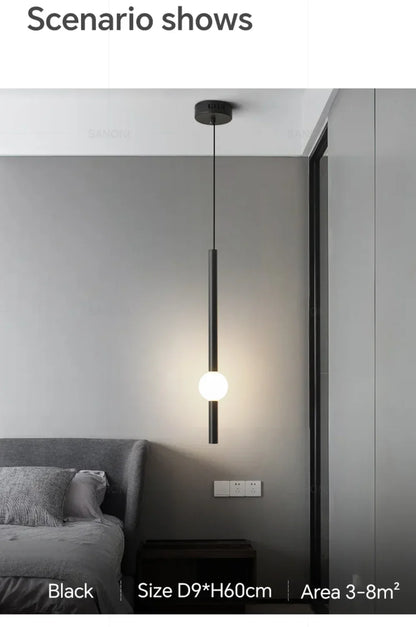 Modern Simple LED Pendant Lamp Living Room Bedroom Bedside TV Background Kitchen Island Restaurant Home Decor Lighting Fixture