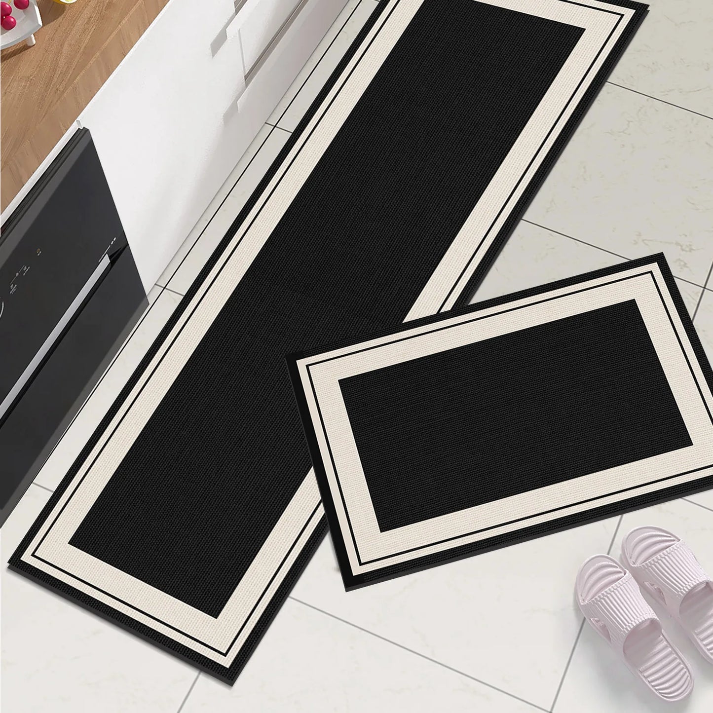 Long Area Retro Diatomite Kitche Floor Mat Waterproof Kitchen Rug For Living Room Hallway Bathroom Mats Doormat Washable