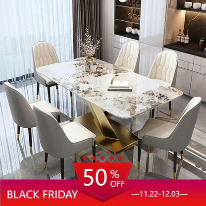 Luxury Dining Table Manger Chair Set Living Room Console Table Dressing Gold Space Savers Multifunction Yemek Masaları Furniture