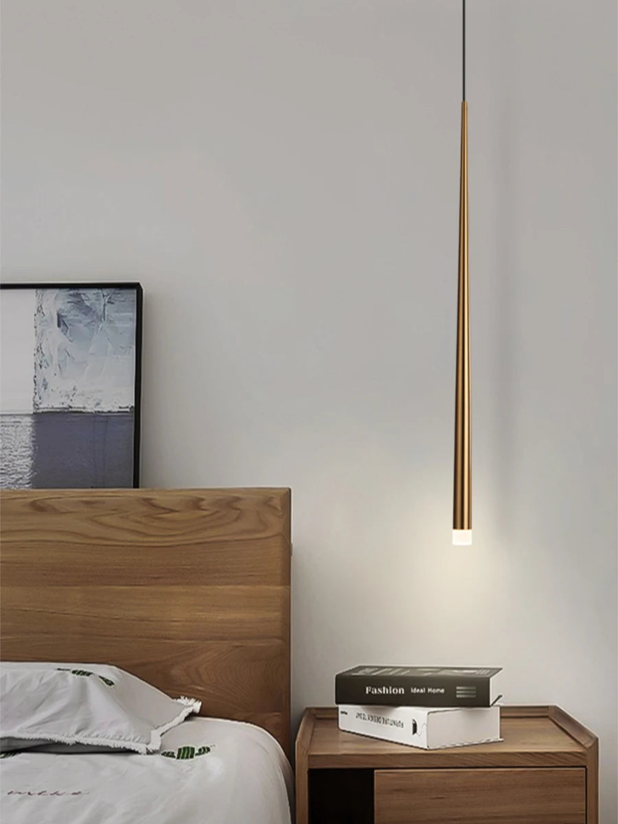Modern LED Pendant Lights Dimmable 3cm Conical Aluminum & Acrylic Home Hang Lamp Dining Living Room Bar Cafe Droplight Fixture