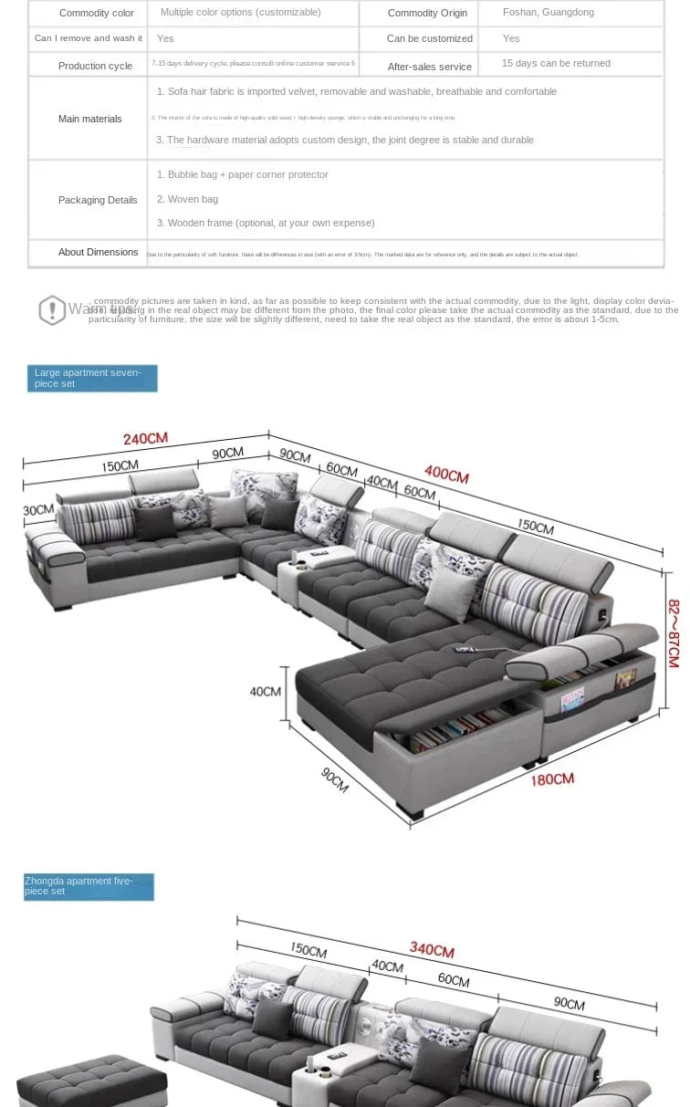 Gray Large Wood Sofas Filler Waterproof Design Lazy Lounges Puffs Couch Salon Recliner Luxury Canape Salon Furniture Home