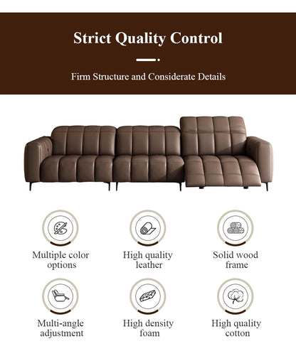 Leather Sofa Electric Recliner Sectional Home Theater Seating Manual Power Reclining Set Genuine Furniture Living Room