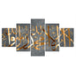 5 Panel The Quran Islamic Calligraphy Canvas Painting Motto Mosque Posters Prints Wall Art Canvas Printed Pictures Home Decor