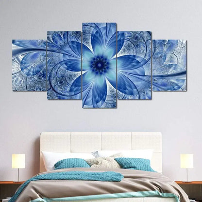5 Panels Aesthetic Landscape Canvas Painting Abstract Natural Landscape Golden Light Art Luxury Posters Prints Living Room Decor