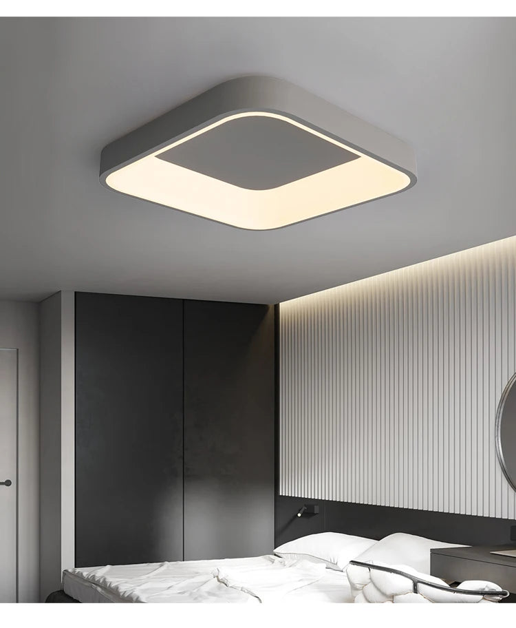White Grey Modern led Ceiling Lights For Living Room Bedroom Dining Room dimmable Lamp indoor round sqaure Fixtures Lustres
