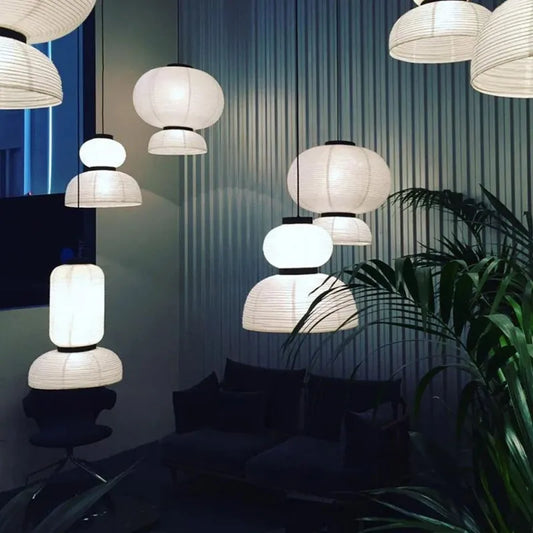 formakami light Japanese rice paper lamp vintage design wabi sabi lamp for zen room luminaire suspension dining room lighting ﻿