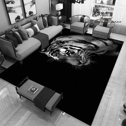 3D tiger printed carpet Fashion yoga mat Photography prop room decor  area rug  carpets for living room
