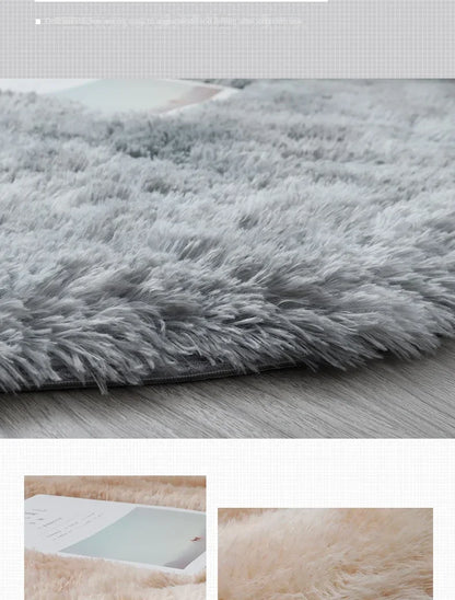 Ultra Soft Plush Round Rug Mat - Fluffy White Carpet for Living Room, Home Decor and Bedroomr, Bedroom and Kids Room