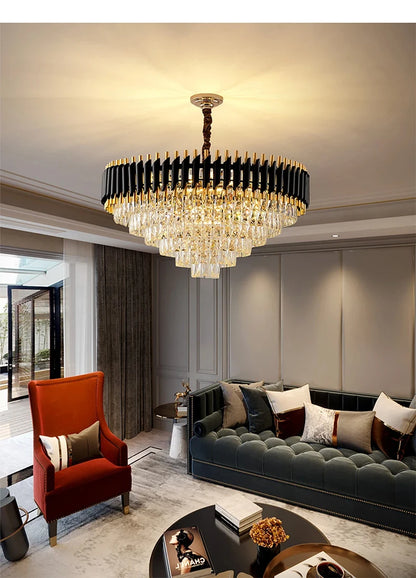 Luxury Modern Crystal Ceiling Chandelier For Living Room Lights Lustre Home Decor Indoor Lighting LED Dining Room Pendant Light