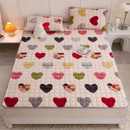 Fleece Topper Mattress Foldable Pad Sleeping Mat on The Floor Tatami Orthopedic Pillow Top Double Bed Bedroom Furniture Futon
