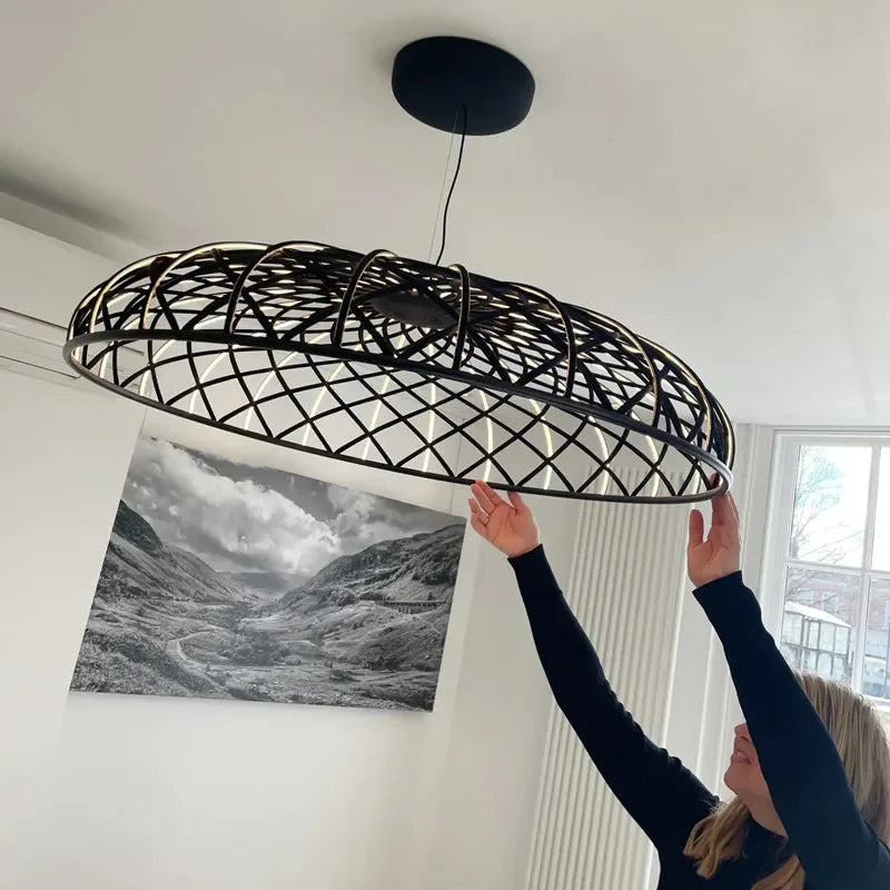 Designer Skynest Pendant Light Foscarini Mesh Macaron Lamp Living Room Staircase Restaurant Bar Chandelier Home Decor Aesthetic