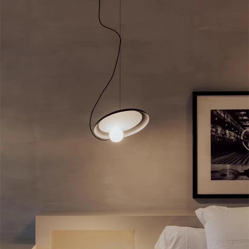 Danish minimalist restaurant circular magnetic pendant lights modern living room bedroom bedside bar table hanging lamps fixture