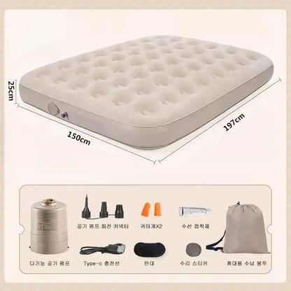 Twin Air Bed with Built in Electric Pump Blow Up Bed Mattresses ,Elevated Inflatable Air Mattress for Home Guest Camping