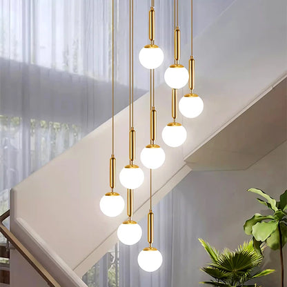 Modern ring stairs led lights pendant light lamps for living room led Chandeliers for dining room hanging light indoor lighting