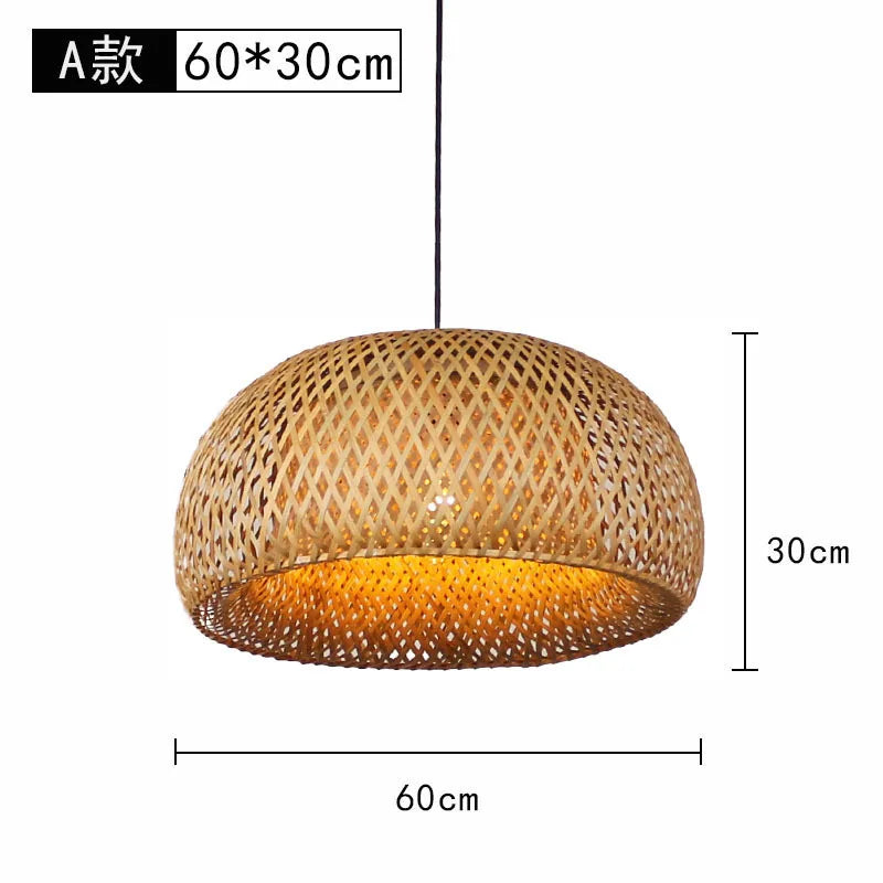 Bamboo Lantern Bamboo Woven Chandelier Chinese Restaurant Tea Room Chandelier Japanese Restaurant Straw Hat Rattan Woven Chandel