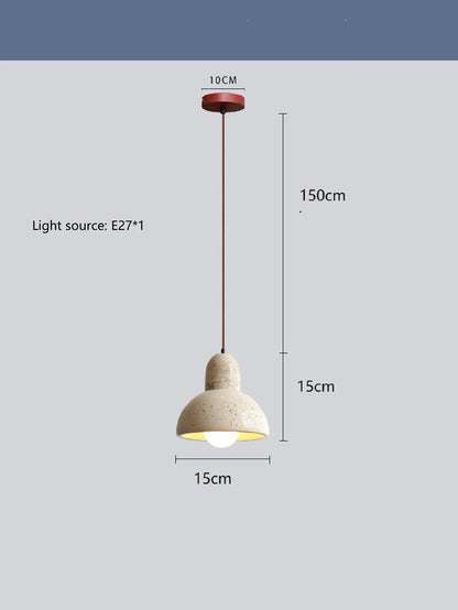 Yellow cave stone wabi-Sabi wind bedroom bedside chandelier Creative cream style homestayretro medieval restaurant small chandel