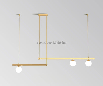 Hanging Lamp for Home LED Modern Minimalist Living Room Chandelier Simple Linear Restaurant Pendant Light Nordic Creative Shop
