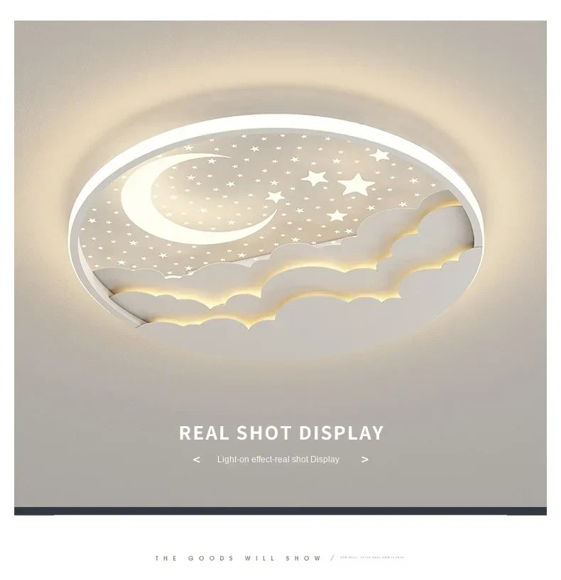 SANDYHA Nordic Children LED Ceiling Lamp Lantern Nursery Bedroom Kids Room Lustres Lampara Techo Para Quarto Home Decor Lighting