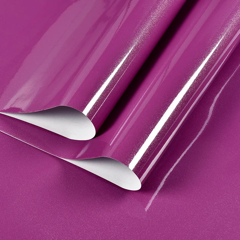 80cm Solid Color Decorative Film PVC Self Adhesive Wall Paper Furniture Renovation Stickers Kitchen Cabinet Waterproof Wallpaper