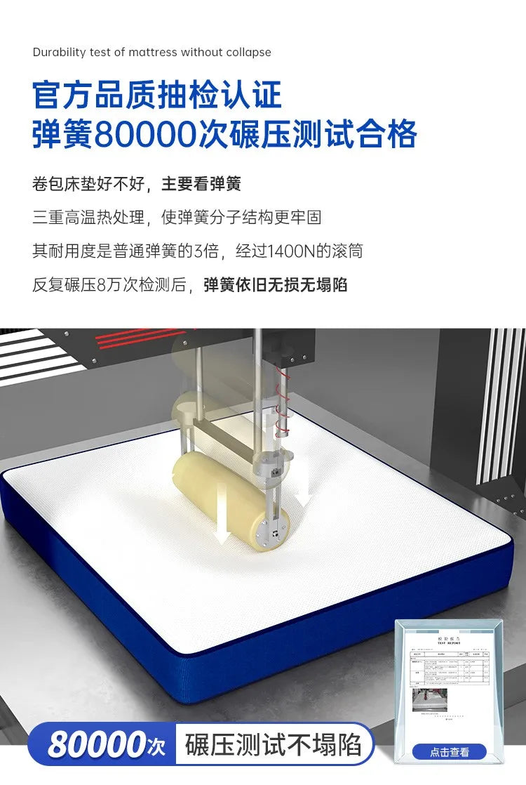 Molblly Soft Queen Mattresses High Quality Spring Sleeping Floor Mattresses Memory Foam Cozy Materasso Matrimoniale Furniture
