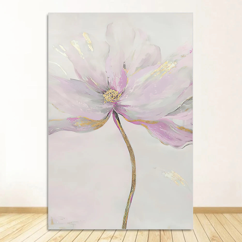 Scandinavian Flower Canvas Art Abstract Painting Print Feather Decoration Picture for Living Room Nordic Home Decor Wall Poster