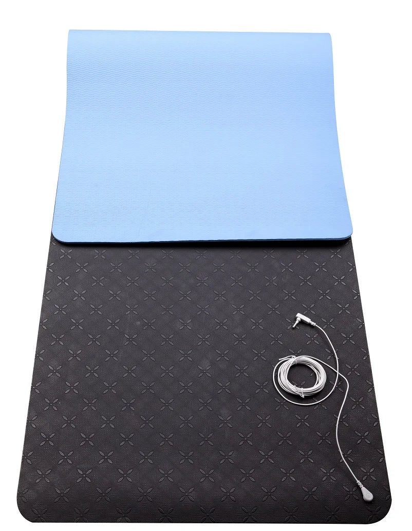 Half Grounding Mat for Bed Anti-slip PU Leather Earthing Mattress With Grounding Cord & Plug Adapter