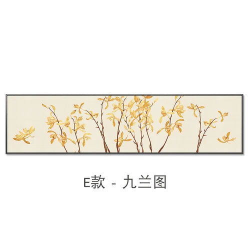 New Chinese Zen Flower and Bird Bedhead Painting Living Room Decoration Painting Sofa Background Wall Mural Painting Home Decor