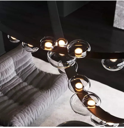 Modern Minimalist Restaurant Gray Decorative Chandelier Nordic Art Designer Villa Duplex Suspended Living Room Staircase Chandel