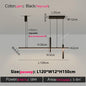 New restaurant chandelier modern simple dining room table bar lights long strip spotlight creative designer pendant lamps