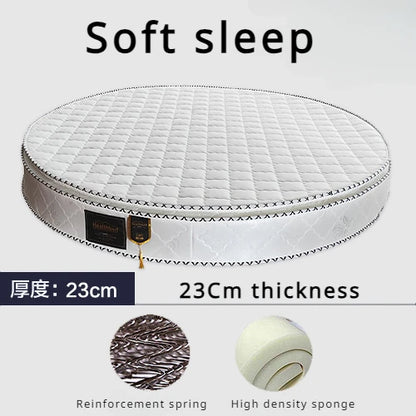 Cozy Spring Round Mattresses Hard Foldable Folding Queen Round Mattress King Size Sleeping Colchon Plegable Bedroom Furniture