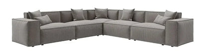 Modern KD Assembly Corner Sofa Modular Couch Fabric Gray Living Room Furniture Sectional Sofa Set sofa set living room furniture