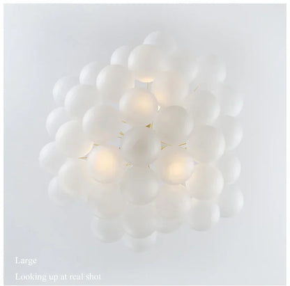 Nordic Bubble Glass Chandelier for Living Dining Table Room Decoration Frosted Glass Gold Black LED Ceiling Pendant Light