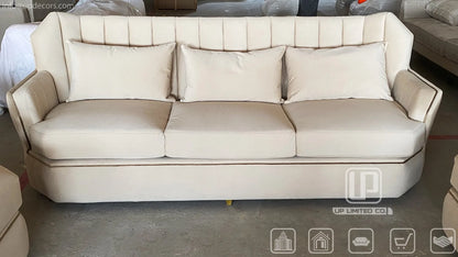 Modern popular light luxury leather full leather villa home improvement living room sofa 1 + 2 + 3 sofa combination set