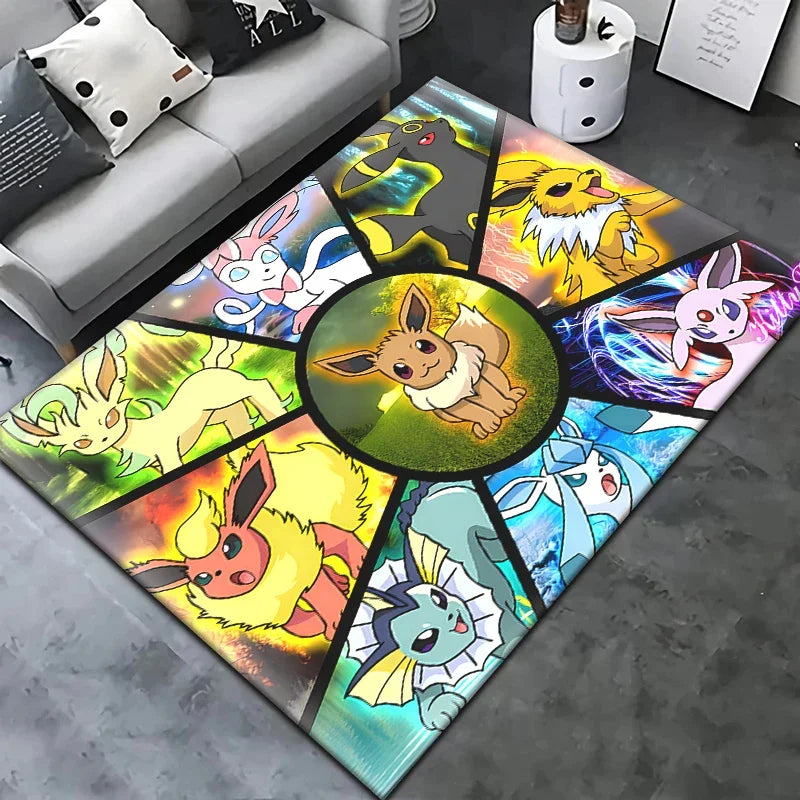 Pokemon Cartoon Carpet Rug for Living Room Bedroom Decoration Picnic Camp Kitchen Carpet Crawling Carpet Decoration