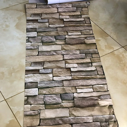 Waterproof Self-Adhesive Stone Brick Wallpaper for Living Room Kitchen Bedroom Removable Stickers for Fall Aesthetic Wall Decor