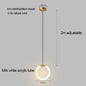 Nordic bedside circular small chandelier, modern and minimalist restaurant chandelier, fashionable bar and study light