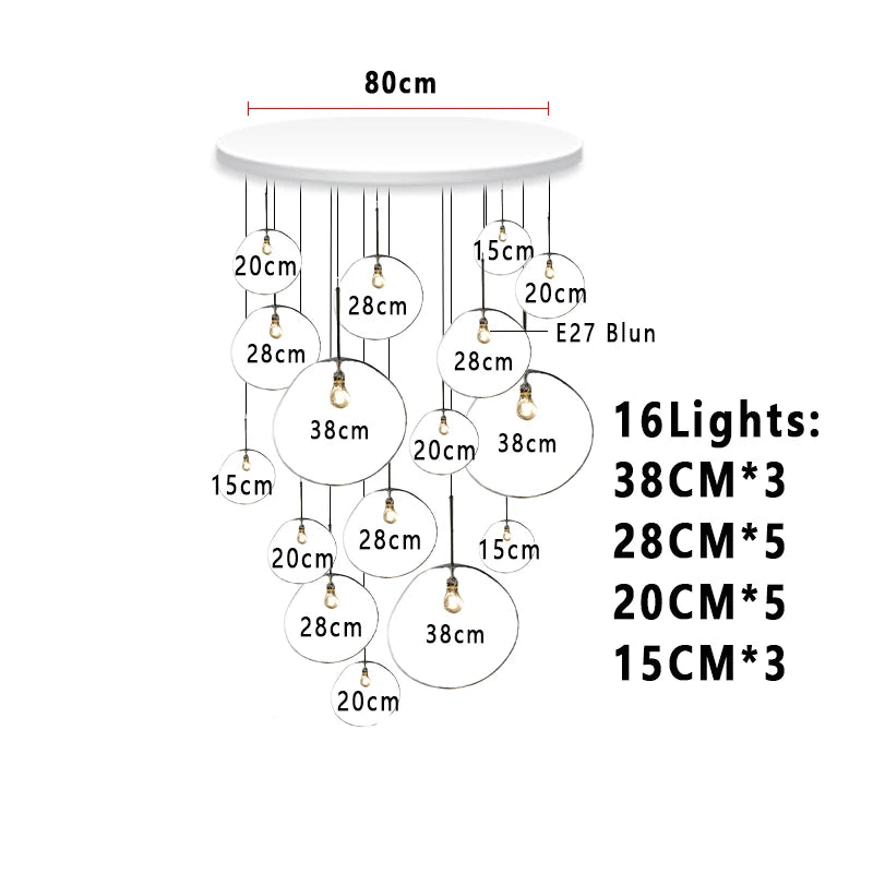 Nordic Lava Loft LED Pendant Light Modern Light PVC Lighting Living Room Indoor Decor Home Fixtures Kitchen Hanging Pendant Lamp