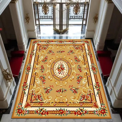 Black Gold High-end Luxury Carpet Living Room Large Area Rug Europe and America Home Decoration Bedroom Rug Washable Floor Mat