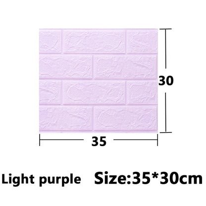 1-30Pcs 35cmx30 3D Wall Panels Stickers Wallpaper DIY Waterproof for Living Room Bedroom Kitchen Background Decoration