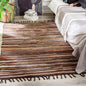Cotton Tassel Carpet Rug Handmade Bedroom Rug Bedside Floor Mat Entrance Doormat Stripe Kitchen Mat Machine Washable Bath Rug