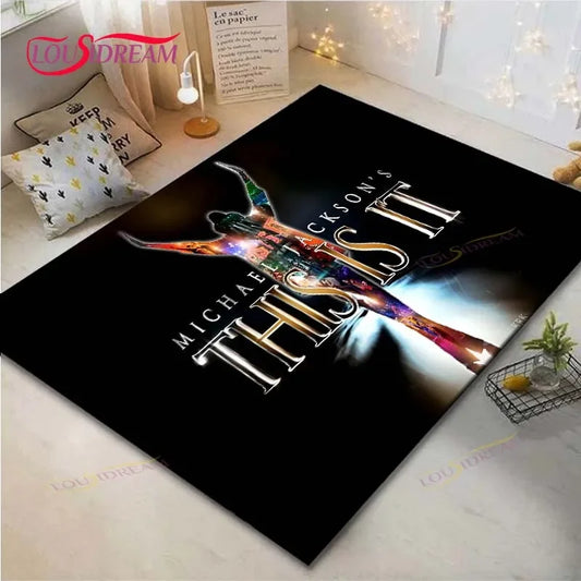 Fashion M-Michael-Jackson Printed  Carpets Living Room Anti-Skid Area Rug Kids Bedroom Mats Yoga Mat Large Carpet Decor