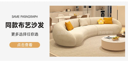 Curved Luxury Couches Unique Vintage Comfortable Italian Modern Puffs Sofa Leather Solid Wood Divano Letto Living Room Furniture